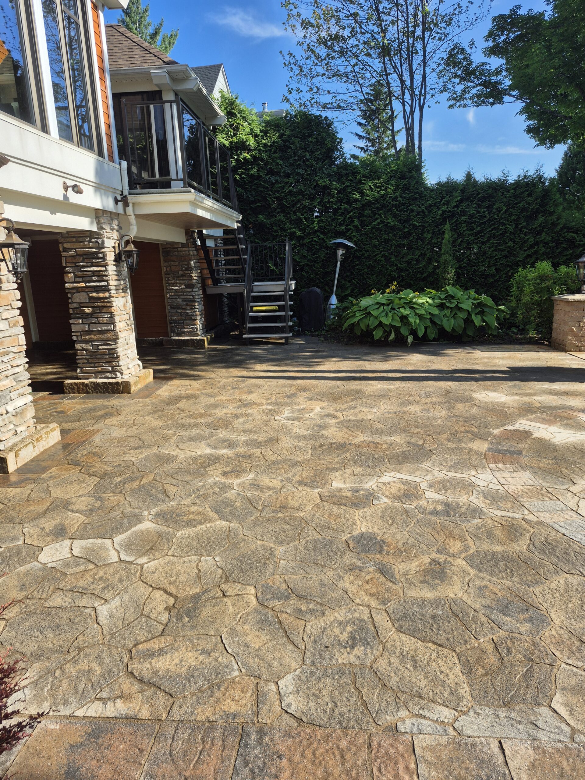 Lavage de pavé résidentiel
